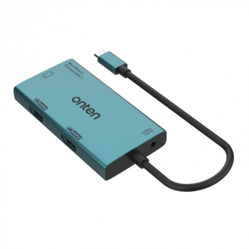 Onten M206 4K 60Hz 4 en 1 Type-C vers double adaptateur convertisseur vidéo HDMI + VGA + 3,5 mm SO9972733-07