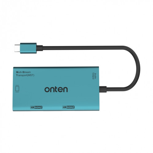 Onten M206 4K 60Hz 4 en 1 Type-C vers double adaptateur convertisseur vidéo HDMI + VGA + 3,5 mm SO9972733-07