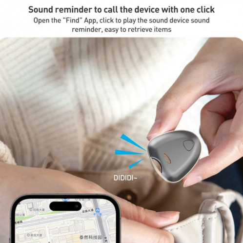 Dispositif anti-perte de positionnement étanche à vie portable (gris) SH801B4-08