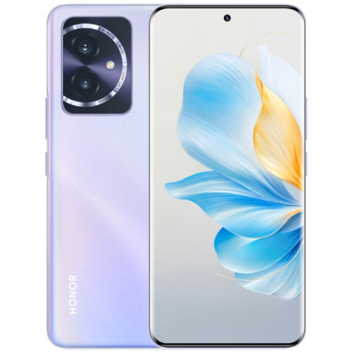 Honor 100, 16 Go + 256 Go, identification par empreinte digitale à l'écran, 6,7 pouces MagicOS 7.2 Snapdragon 7 Gen 3 Octa Core jusqu'à 2,63 GHz, réseau : 5G, NFC, OTG, ne prend pas en charge Google Play (violet) SH202C1702-013