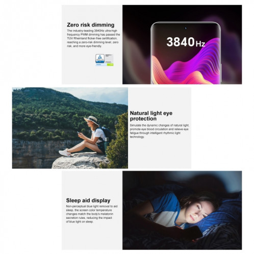 Honor 100, 16 Go + 256 Go, identification par empreinte digitale à l'écran, 6,7 pouces MagicOS 7.2 Snapdragon 7 Gen 3 Octa Core jusqu'à 2,63 GHz, réseau : 5G, NFC, OTG, ne prend pas en charge Google Play (bleu) SH202B1301-013