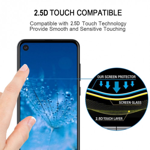Pour Motorola Moto P40 pleine puissance Glue plein écran en verre trempé Film SH06011714-08