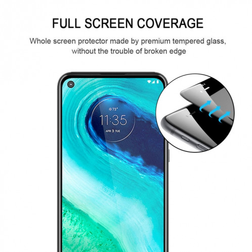 Pour Motorola Moto G rapide pleine colle plein écran en verre trempé Film SH0603866-08