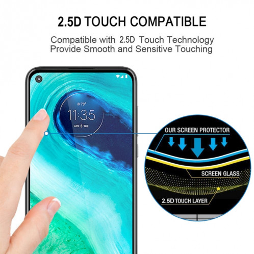 Pour Motorola Moto G rapide pleine colle plein écran en verre trempé Film SH0603866-08
