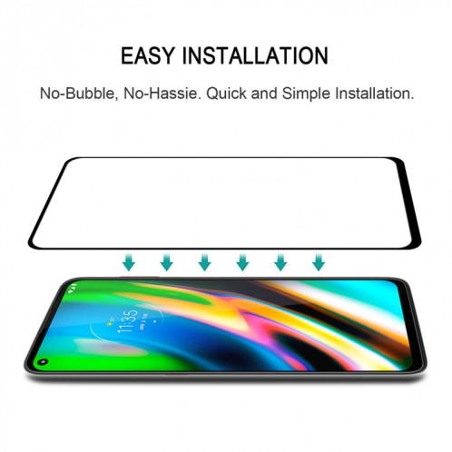 Pour Motorola Moto G9 Plus Full Glue Film en verre trempé plein écran SH06041704-08