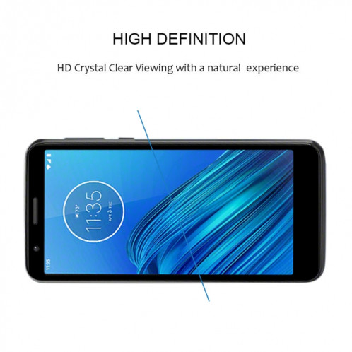 Pour Motorola Moto E6 Full Glue Film en verre trempé plein écran SH0607475-08