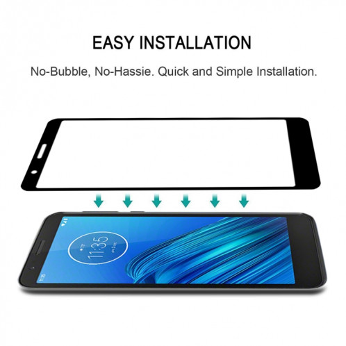Pour Motorola Moto E6 Full Glue Film en verre trempé plein écran SH0607475-08