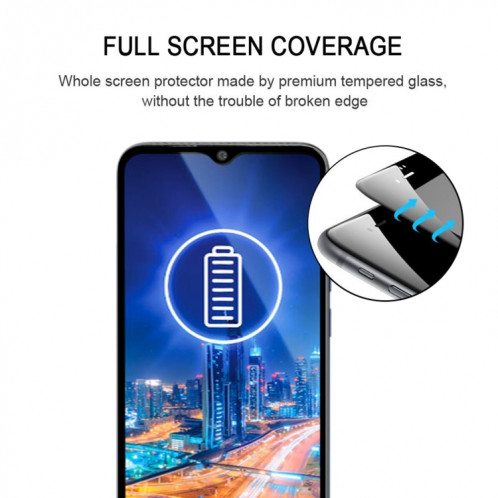 Pour Motorola Moto G8 Alimentation Lite Plein Glue Plein écran en verre trempé Film SH0609842-08