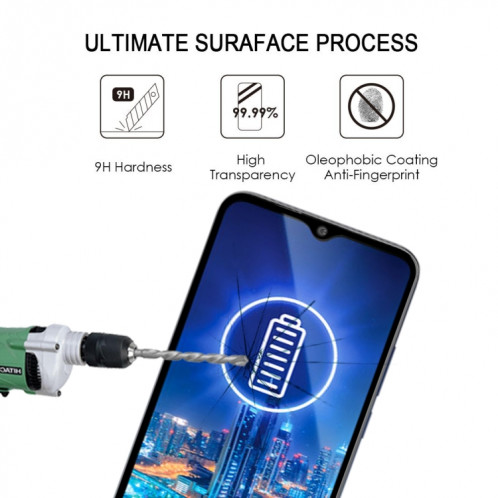 Pour Motorola Moto G8 Alimentation Lite Plein Glue Plein écran en verre trempé Film SH0609842-08