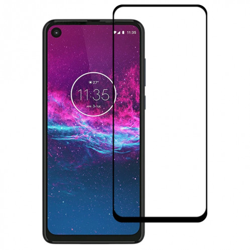 Pour Motorola une action pleine colle plein écran en verre trempé Film SH06101472-08