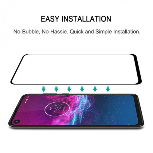 Pour Motorola une action pleine colle plein écran en verre trempé Film SH06101472-08