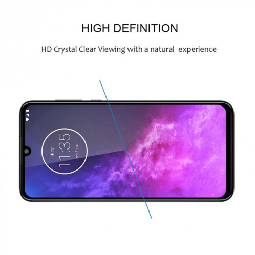 Pour Motorola One Zoom Plein colle plein écran en verre trempé Film SH0613942-08