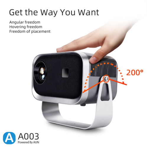 A003 Mini projecteur Android LED rotatif à 360 degrés 150 lumens 1280x720P, spécification: prise britannique SH30011370-09