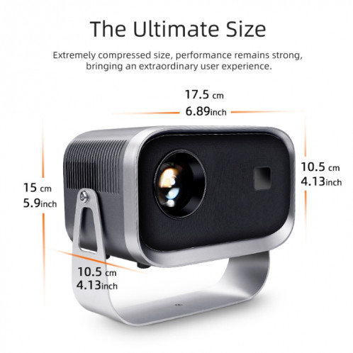 A003 150 Lumens 1280x720P Mini projecteur Android LED rotatif à 360 degrés, Spécification: Prise UE SH3002795-09