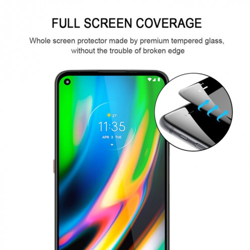 Pour Motorola Moto G9 Plus 25 PCS Full Glue Film en verre trempé plein écran SH23041962-07