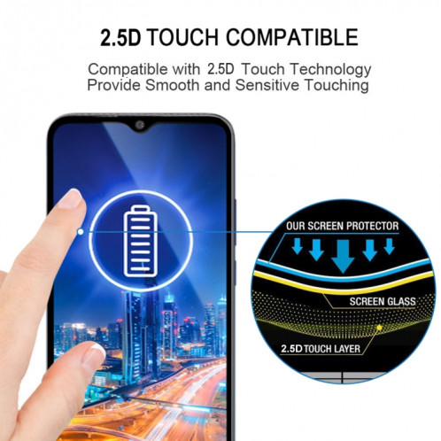 Pour Motorola Moto G8 Power Lite 25 PCS Full Glue Film en verre trempé plein écran SH23091304-07