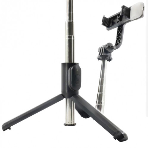 Q07 Bluetooth Selfie Stick multifonctionnel trépied de diffusion en direct avec lumière (noir) SH602A458-06