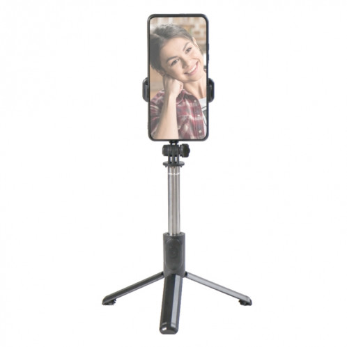 Q07 Bluetooth Selfie Stick multifonctionnel trépied de diffusion en direct avec lumière (noir) SH602A458-06