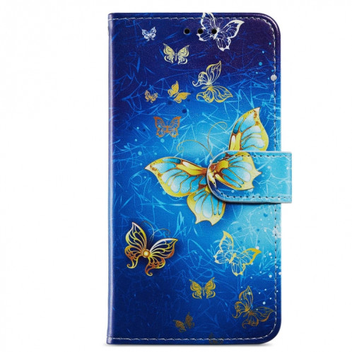 Pour Ulefone Note 14 Étui de téléphone en cuir à rabat horizontal à motif peint (papillon) SH401A794-06