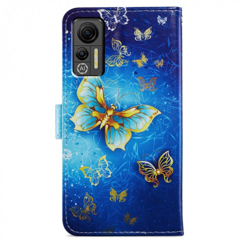 Pour Ulefone Note 14 Étui de téléphone en cuir à rabat horizontal à motif peint (papillon) SH401A794-06