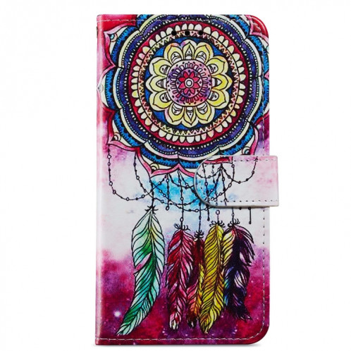 Pour Ulefone Note 14 Étui de téléphone en cuir à rabat horizontal à motif peint (attrape-rêves) SH401G982-06