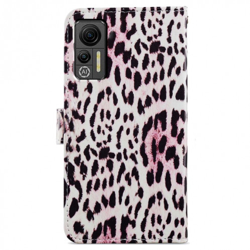 Pour Ulefone Note 14 Étui de téléphone en cuir à rabat horizontal à motif peint (léopard) SH401J120-06