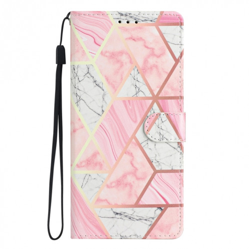 Pour Ulefone Note 14 Étui de téléphone en cuir à dessin coloré (marbre rose) SH301F876-07