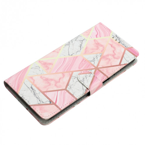 Pour Ulefone Note 14 Étui de téléphone en cuir à dessin coloré (marbre rose) SH301F876-07