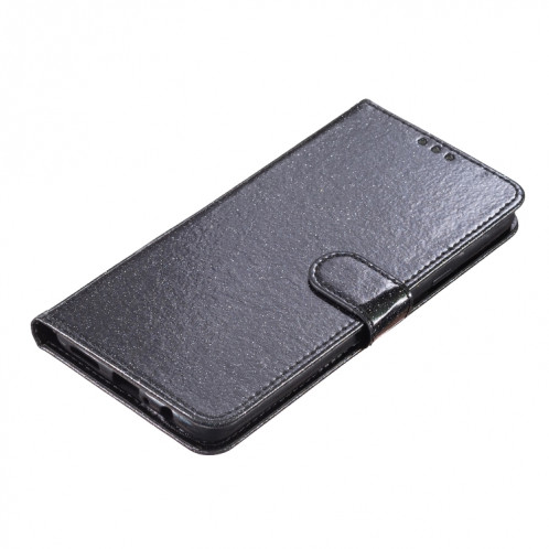 Pour Ulefone Note 14 Étui de téléphone en cuir à rabat en poudre scintillante (noir) SH901A1153-05