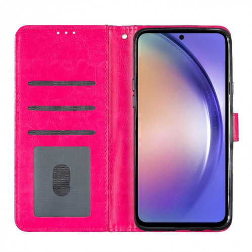 Pour Ulefone Note 14 Étui de téléphone en cuir à rabat en poudre scintillante (rose rouge) SH901B1983-05