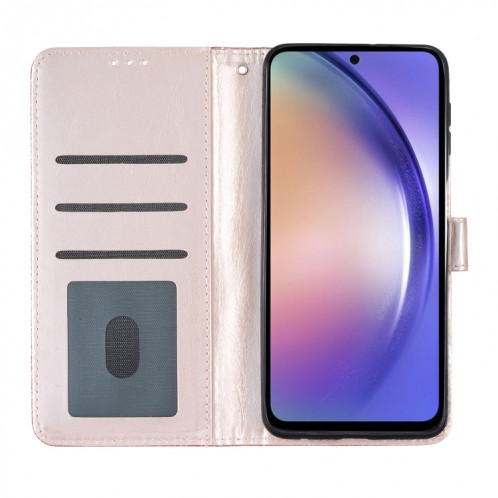 Pour Ulefone Note 14 Étui de téléphone en cuir à rabat en poudre scintillante (or rose) SH901D1842-05