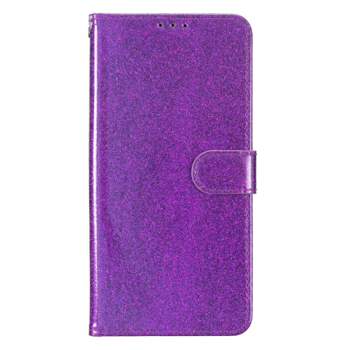 Pour Ulefone Note 14 Étui de téléphone en cuir à rabat en poudre scintillante (violet) SH901E455-05