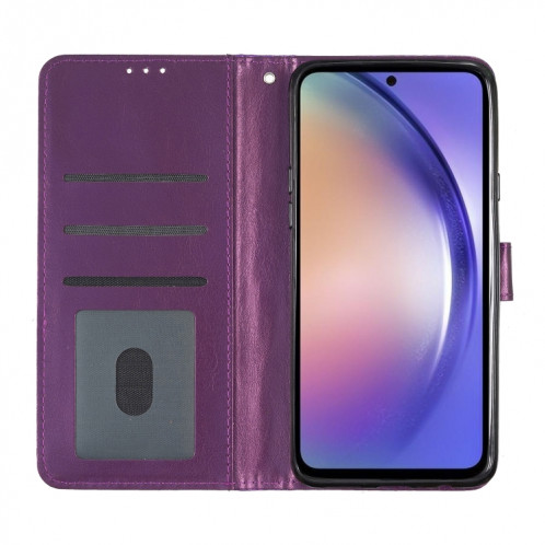 Pour Ulefone Note 14 Étui de téléphone en cuir à rabat en poudre scintillante (violet) SH901E455-05