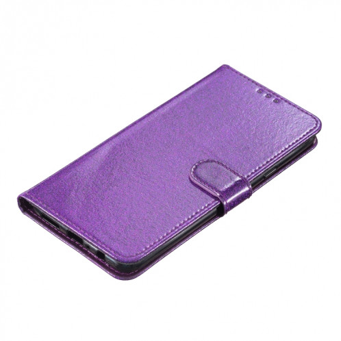 Pour Ulefone Note 14 Étui de téléphone en cuir à rabat en poudre scintillante (violet) SH901E455-05