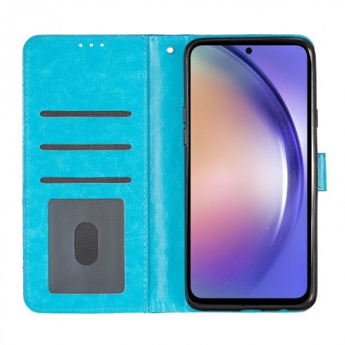 Pour Ulefone Note 14 Étui de téléphone en cuir à rabat en poudre scintillante (bleu) SH901F968-05