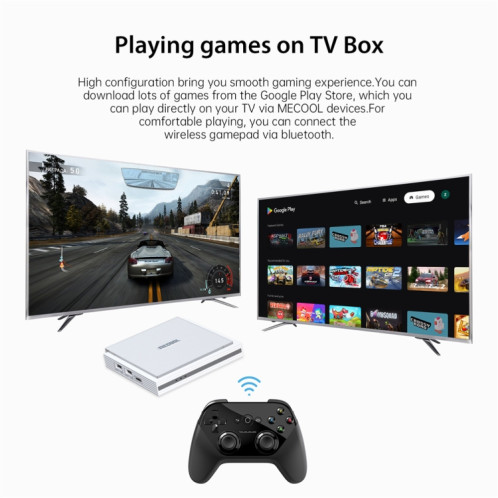 Boîtier TV vocal intelligent WiFi double bande Android 11 4 Go + 32 Go, prise AU (blanc) SM601A1291-010