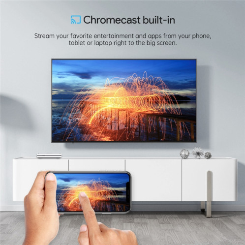 Android 11 WiFi double bande Smart Voice TV Box 4 Go + 32 Go, prise américaine (blanc) SM602A1493-010