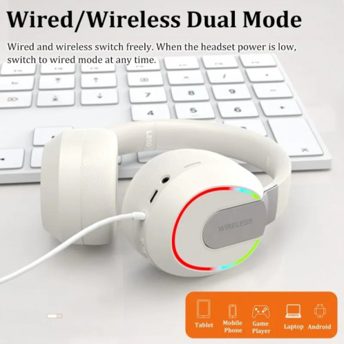 Écouteur Bluetooth sans fil pliable à réduction de bruit ENC L850 avec microphone (rose) SH201B1485-08