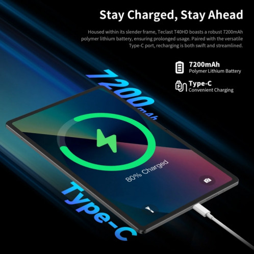 Teclast T40HD 4G LTE tablette 10,4 pouces, 16 Go + 128 Go, Android 13 Unisoc T606 Octa Core, prise en charge double SIM ST60011597-028