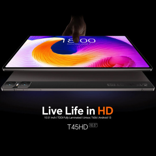 Teclast T45HD 4G LTE tablette 10,5 pouces, 16 Go + 128 Go, Android 13 Unisoc T606 Octa Core, prise en charge double SIM ST6201244-027