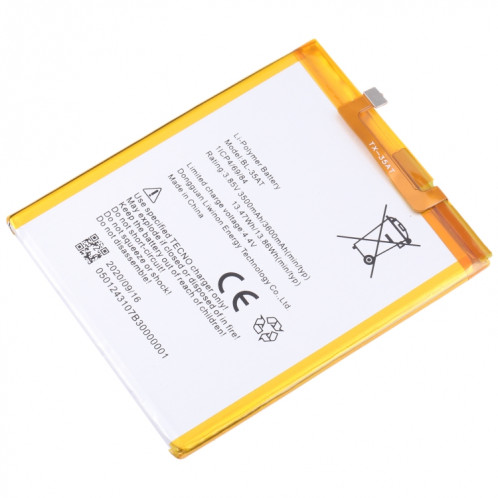 Batterie de remplacement pour Tecno Phantom 8 AX8 AX7, BL-35AT, 3500mAh SH57061123-04