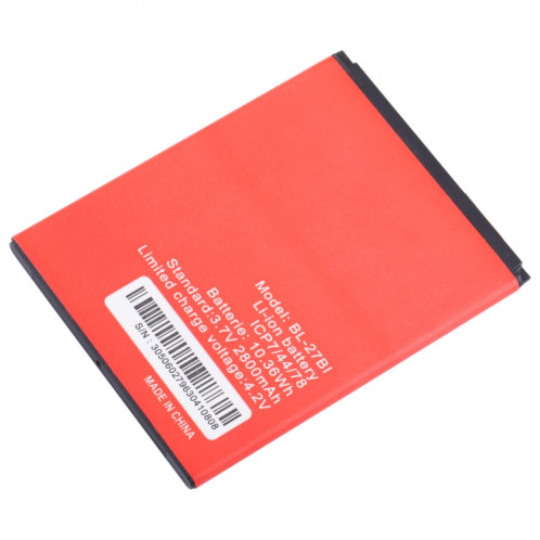 Batterie de remplacement pour Itel S41 A5, BL-27BI, 2800mAh SH6909612-04