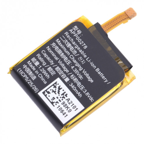 Pour Apack APP00278 remplacement de batterie de montre 340 mAh SH7001336-04