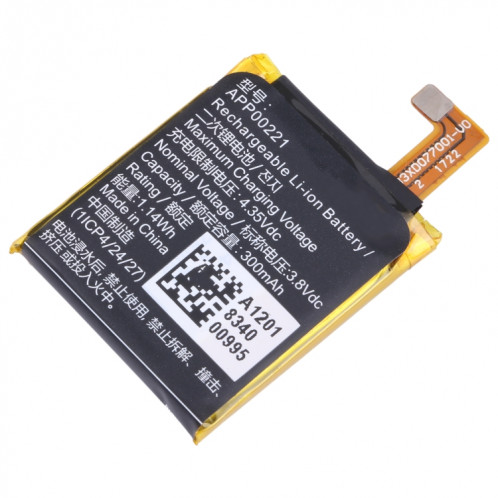 Batterie de remplacement pour montre Apack APP00221, 1ICP4/24/27, 300mAh SH7004242-04
