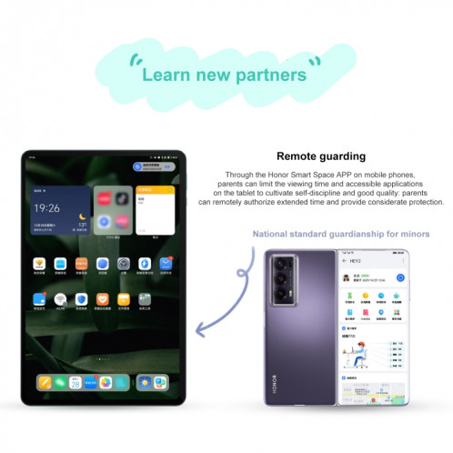 Honor Tablet 9 12,1 pouces WiFi, standard 8 Go + 128 Go, MagicOS 7.2 Snapdragon 6 Gen1 Octa Core 2,2 GHz (gris) SH601A1663-014