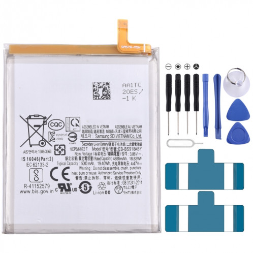 Batterie de remplacement pour Samsung Galaxy S23 Ultra 5G, EB-BS918ABY, 5000mAh SH02051847-04