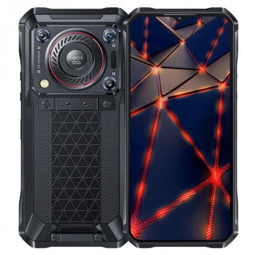  Oukitel WP33 Pro, 12 Go + 256 Go, IP68/IP69K, identification par empreinte digitale, 22 000 mAh, 6,6 pouces MediaTek Dimensity 6100+ Octa-core, NFC, OTG, réseau : 5G (noir) SO301A433-014