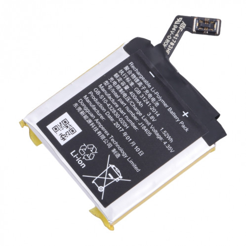 Batterie de remplacement pour montre intelligente Sony J18405, GB-S10-432830-010H, 400mAh SH6101464-04