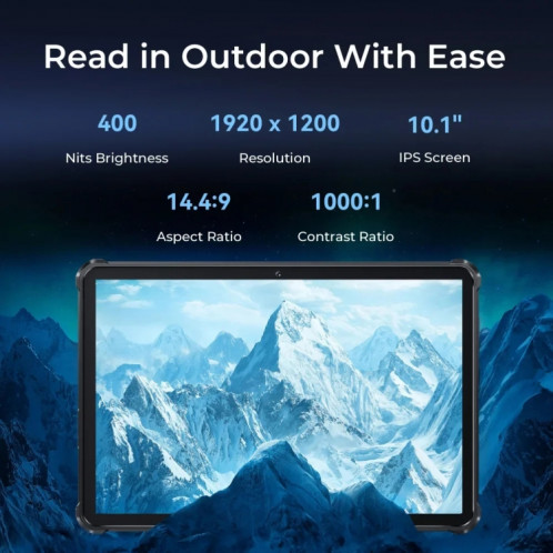  Tablette robuste OUKITEL RT7 TITAN 4G réseau IP68/IP69K, 8 Go + 256 Go, 10,1 pouces Android 13 MediaTek MT8788 Octa Core prise en charge double SIM, (bleu) SO201B339-018