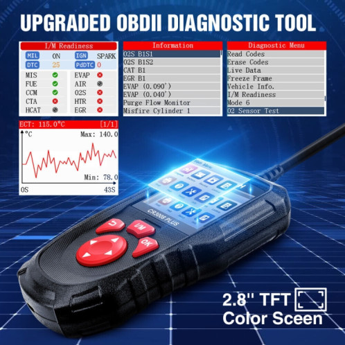LAUNCH CR3008Plus Outil de diagnostic de panne de moteur de voiture SH1315623-010